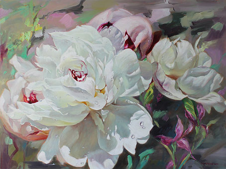 Zoe Feng nz flower fine art oil paintings